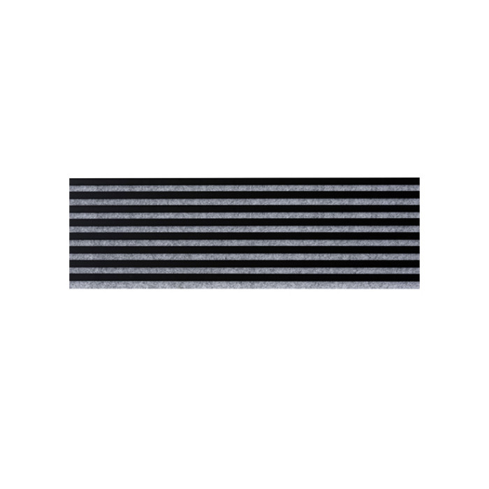 Wooden wall panel 2700 x 400mm (Grey - Matte black)